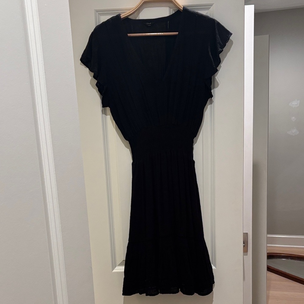 Rails Black Midi Dress